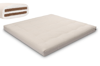 Materac 200x200 naturalny z kokosem - Futon Pascall Medium Duo Coco Ecru