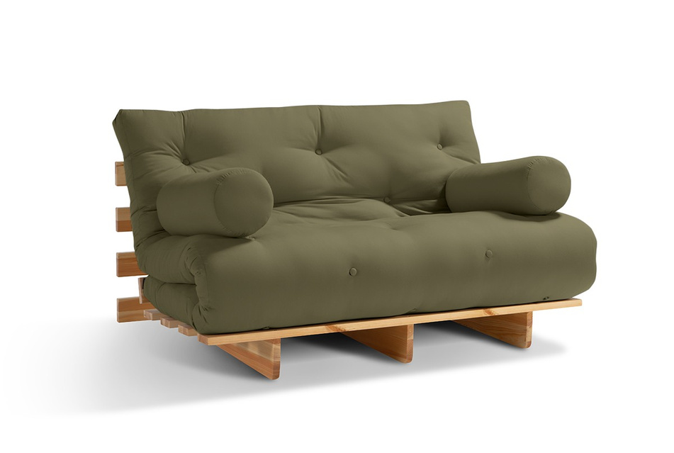 Sofa rozkładana 180x200 - Slim Exclusive Classic - Pascall Futon Khaki