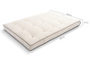 Materac 120x200 naturalny z wełną, kokosem i 2x lateks - Futon Pascall Comfort Wool Kedro Ecru