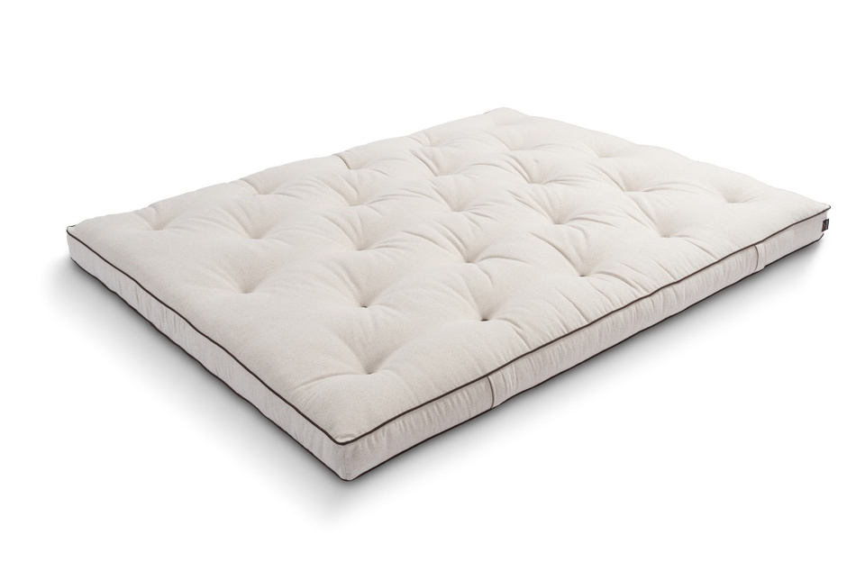 Materac 160x200 naturalny z lateksem - Futon Pascall Slim Latex Kedro Len