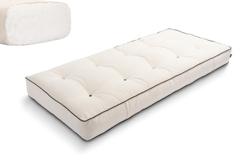 Materac 90x200 naturalny - Futon Pascall Comfort Natural Kedro Ecru