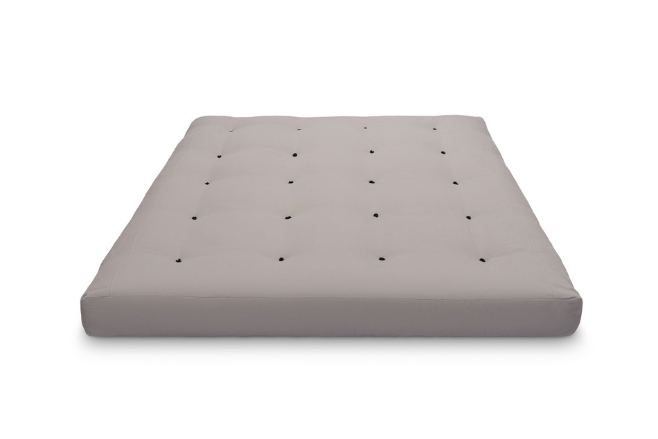 Materac 160x200 naturalny z wełną, lateksem i 2x kokosem - Futon Pascall Comfort Wool Hard Szary