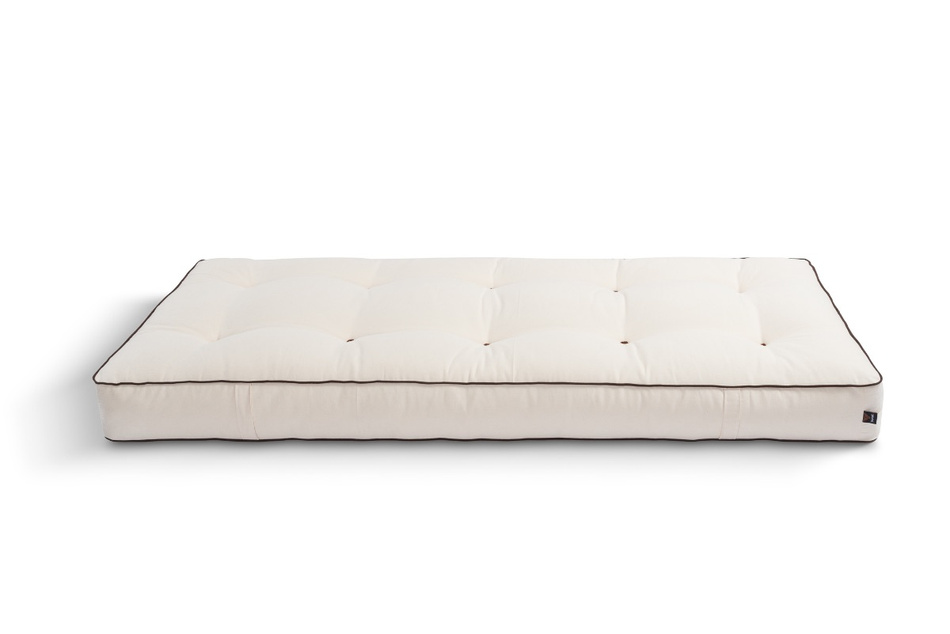 Materac 90x200 naturalny z lateksem i 2x kokosem - Futon Pascall Comfort Relax Hard Kedro Ecru