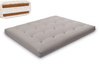 Materac 160x200 naturalny z wełną, lateksem i 2x kokosem - Futon Pascall Comfort Wool Hard Szary