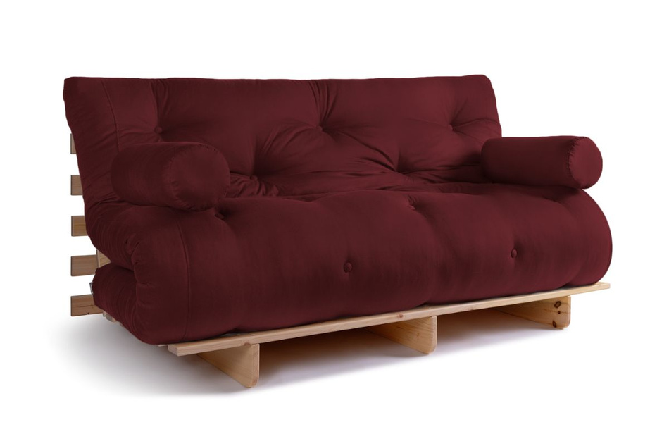 Sofa rozkładana 160x200 - Slim Basic Classic - Pascall Futon Bordowy