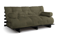 Sofa rozkładana 180x200 - Slim Exclusive Black - Pascall Futon Khaki