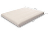 Materac 160x200 naturalny z lateksem - Futon Pascall Comfort Trio Latex Wool Szary