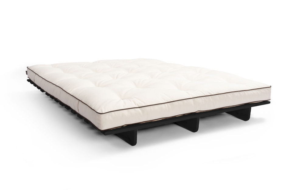 Sofa rozkładana 140x200 - Slim Exclusive Kedro Black  - Pascall Futon Ecru