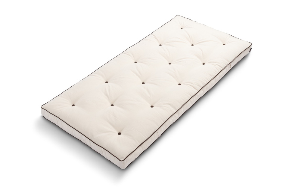 Materac 90x200 naturalny z lateksem - Futon Pascall Slim Latex Kedro Ecru