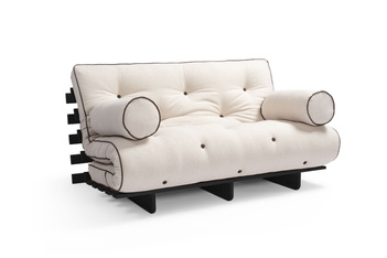 Sofa rozkładana 120x200 - Slim Comfort Kedro Black  - Pascall Futon Len