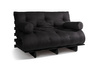 Sofa rozkładana 140x200 - Slim Exclusive Black - Pascall Futon Czarny