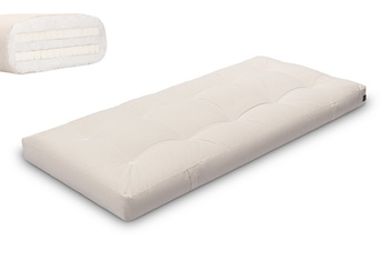 Materac 90x200 naturalny z lateksem - Futon Pascall Medium Duo Latex Ecru