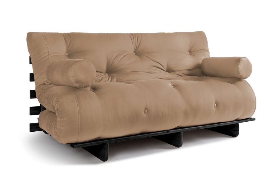 Sofa rozkładana 160x200 - Slim Basic Black - Pascall Futon Beżowy