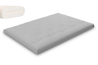 Materac 140x200 naturalny z lateksem - Futon Pascall Slim Latex Gołębi Popiel