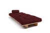 Sofa rozkładana 90x200 - Slim Exclusive Classic - Pascall Futon Bordowy