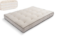 Materac 180x200 naturalny z lateksem - Futon Pascall Comfort Trio Latex Wool Kedro Len