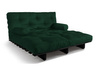 Sofa rozkładana 140x200 - Slim Exclusive Black - Pascall Futon Butelkowa Zieleń
