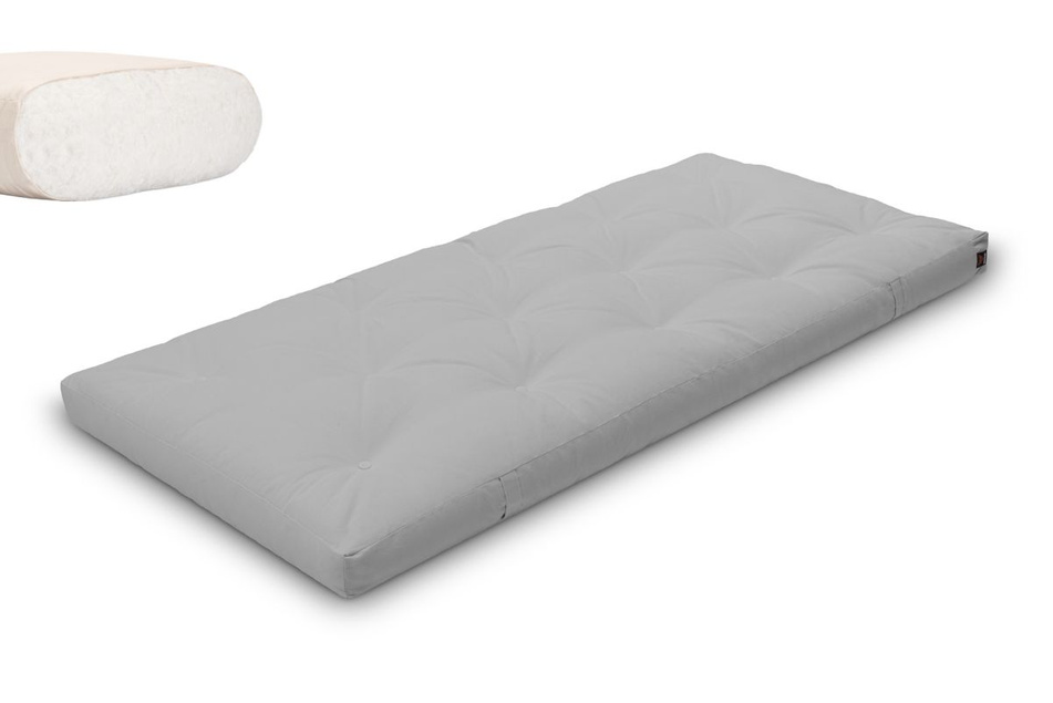 Materac 90x200 naturalny - Futon Pascall Slim Natural Gołębi Popiel