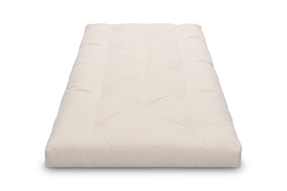 Materac 90x200 naturalny - Futon Pascall Slim Natural Czarny