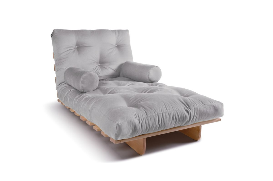 Sofa rozkładana 90x200 - Slim Comfort Classic - Pascall Futon Gołębi Popiel