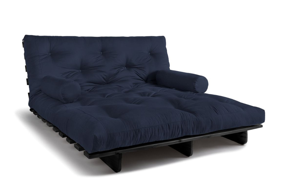 Sofa rozkładana 160x200 - Slim Basic Black - Pascall Futon Granatowy