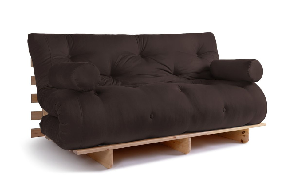 Sofa rozkładana 160x200 - Slim Comfort Classic - Pascall Futon Brązowy