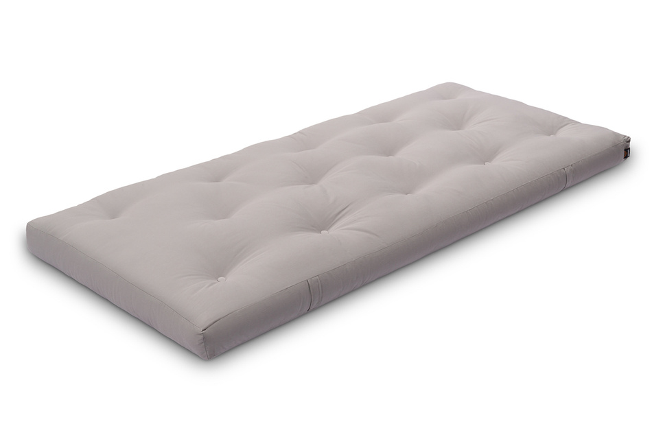 Materac 90x200 naturalny - Futon Pascall Slim Natural Szary