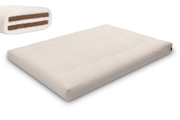 Materac 140x200 naturalny z kokosem - Futon Pascall Medium Duo Coco Ecru