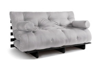 Sofa rozkładana 160x200 - Slim Basic Black - Pascall Futon Gołębi Popiel
