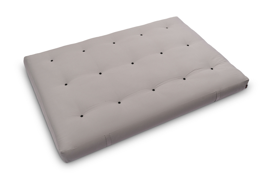 Futon Pascall Medium Duo Latex - Materac 140x200 Szary - naturalny z lateksem