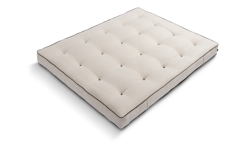 Materac 200x200 naturalny z wełną, lateksem i 2x kokosem - Futon Pascall Comfort Wool Hard Kedro Len