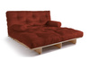Sofa rozkładana 140x200 - Slim Exclusive Classic - Pascall Futon Ceglany