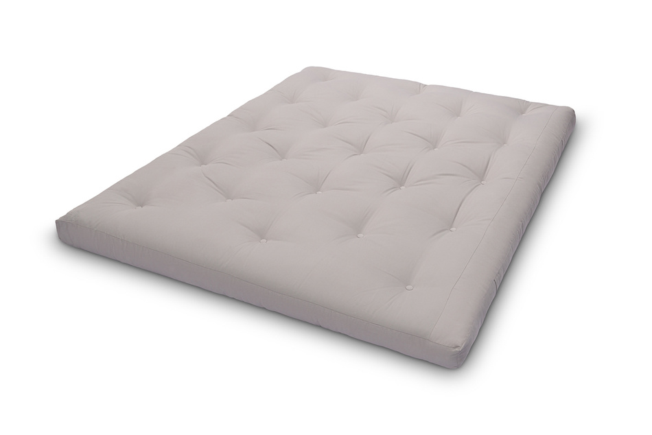 Materac 160x200 naturalny - Futon Pascall Slim Natural Szary