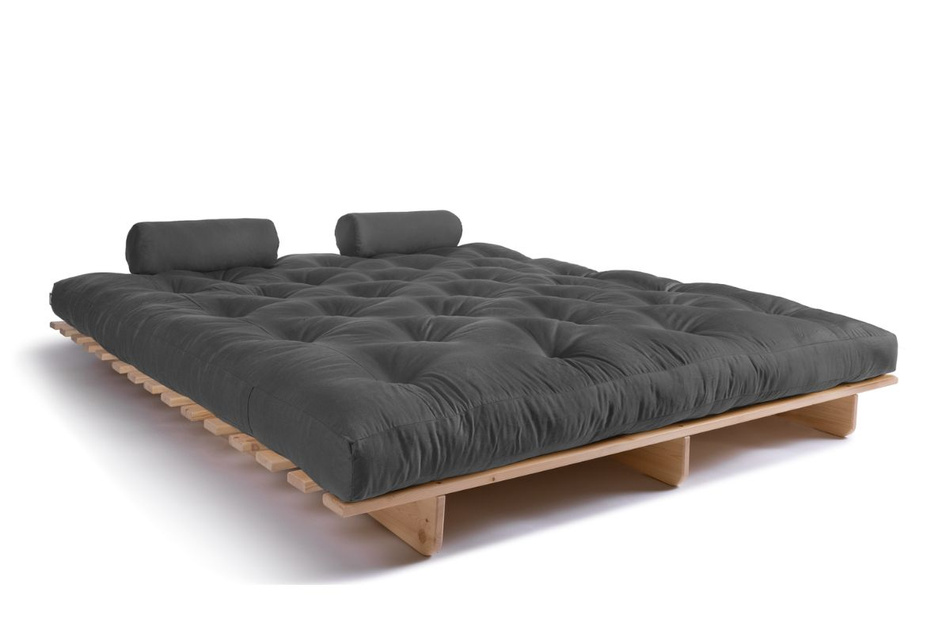 Sofa rozkładana 180x200 - Slim Exclusive Classic - Pascall Futon Szary