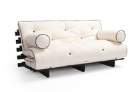 Sofa rozkładana 160x200 - Slim Exclusive Kedro Black  - Pascall Futon Ecru